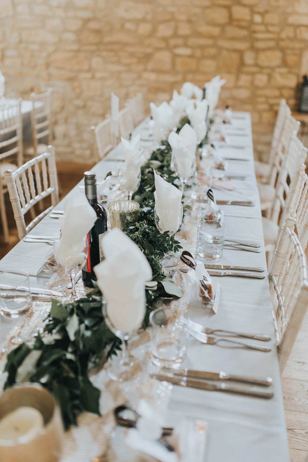 Foliage Swag Runner Garland Table Long Eucalyptus Boho Greenery Barn Wedding Kerry Diamond Photography