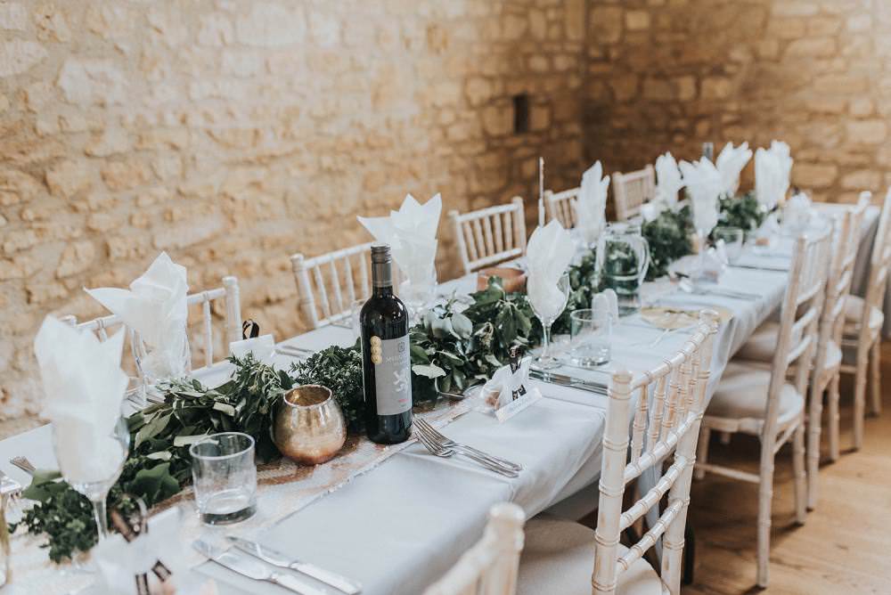 Foliage Swag Runner Garland Table Long Eucalyptus Boho Greenery Barn Wedding Kerry Diamond Photography