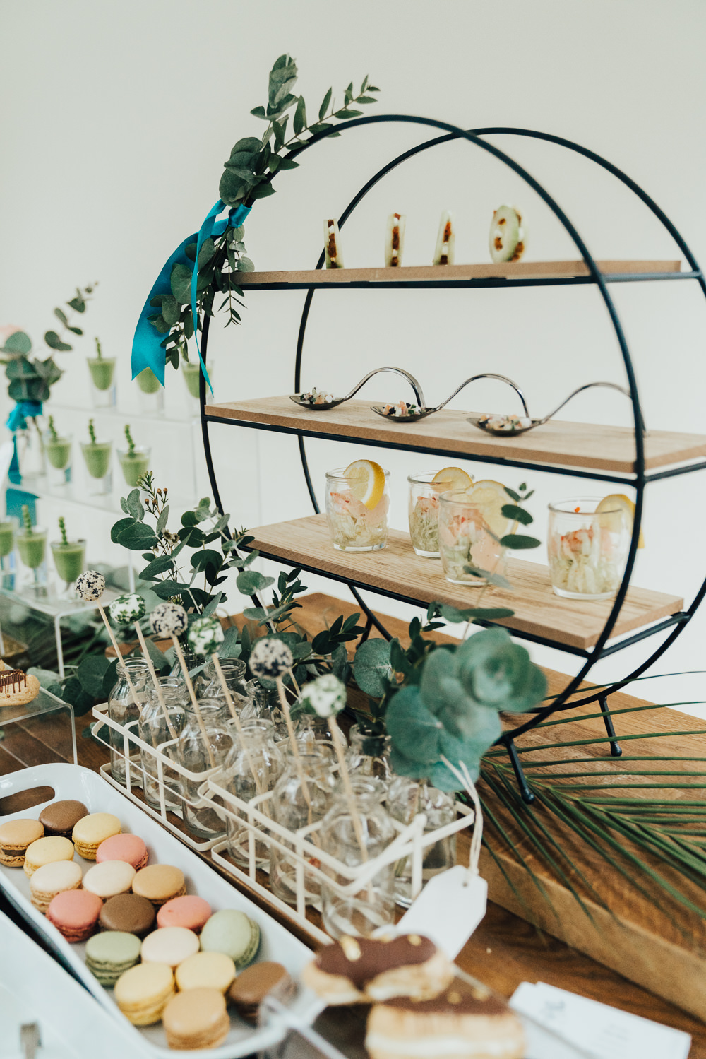 Food Bar Station Canapes Hoop Wedding Ideas Rebecca Carpenter Photography