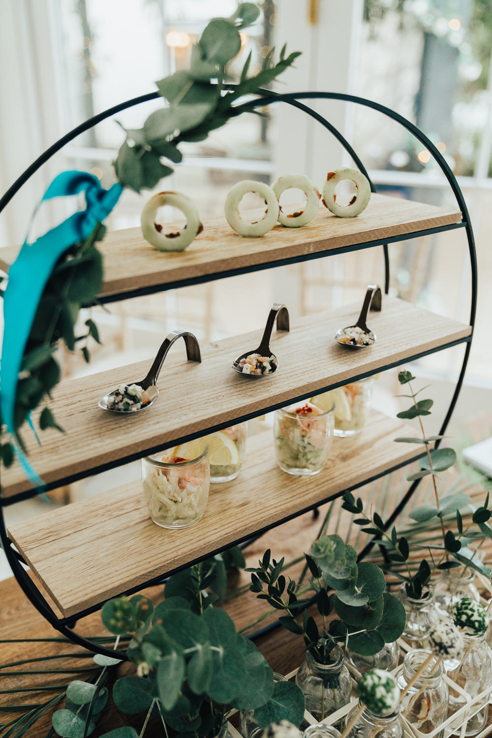 Food Bar Station Canapes Hoop Wedding Ideas Rebecca Carpenter Photography