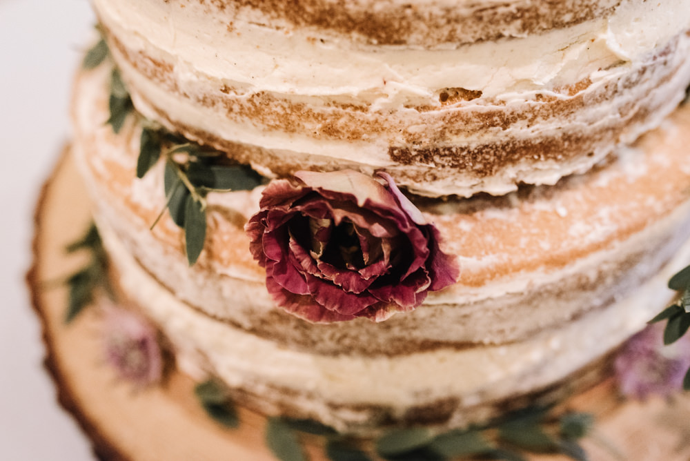 Naked Cake Layer Sponge Semi Flowers Log Stand Wire Love Topper Kingscote Barn Wedding Oobaloos Photography