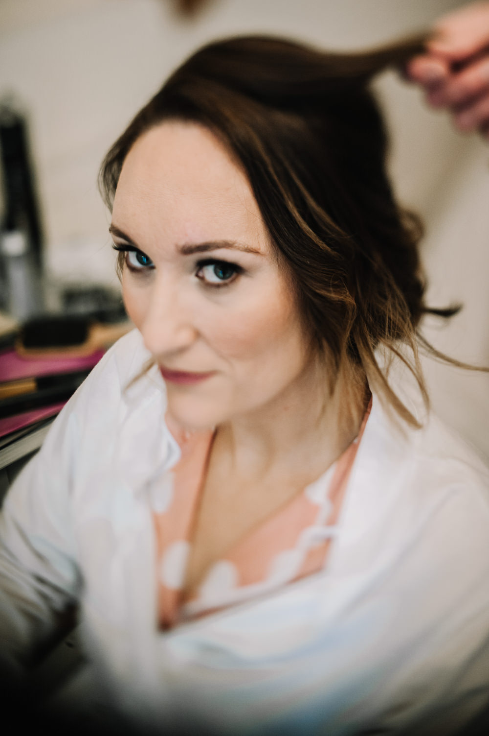 Bride Bridal Make Up Kingscote Barn Wedding Oobaloos Photography