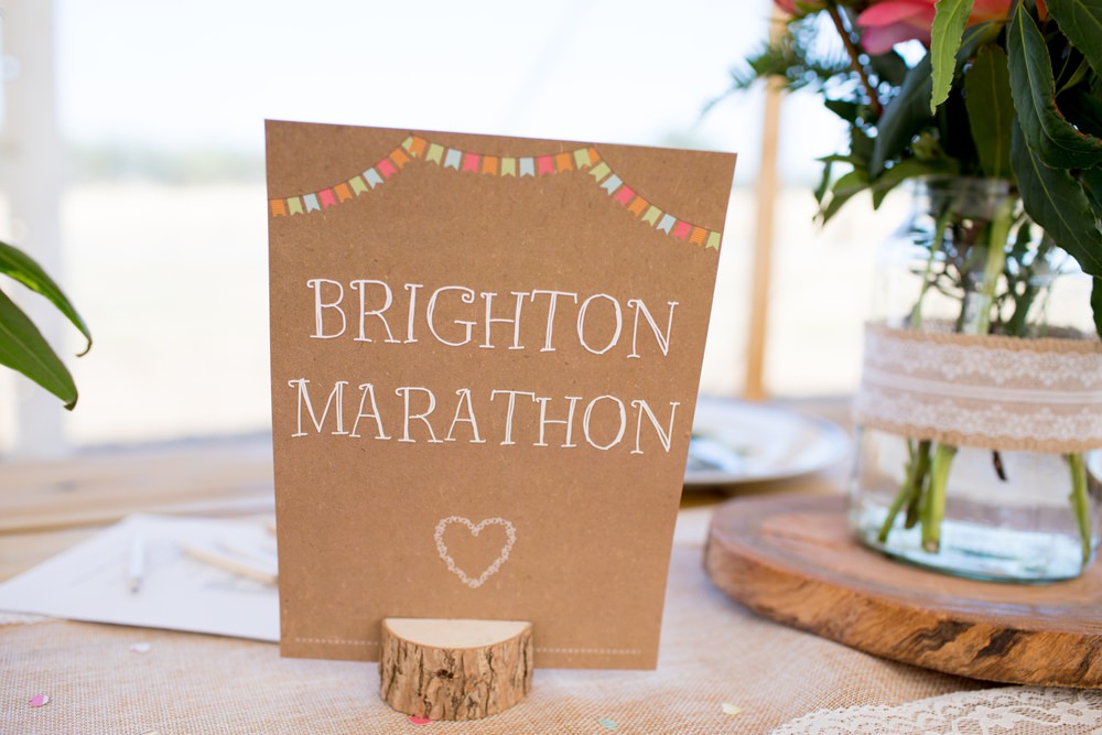 Table Name Wood Slice Meon Bye Farm Wedding Jessica Hayman Photography