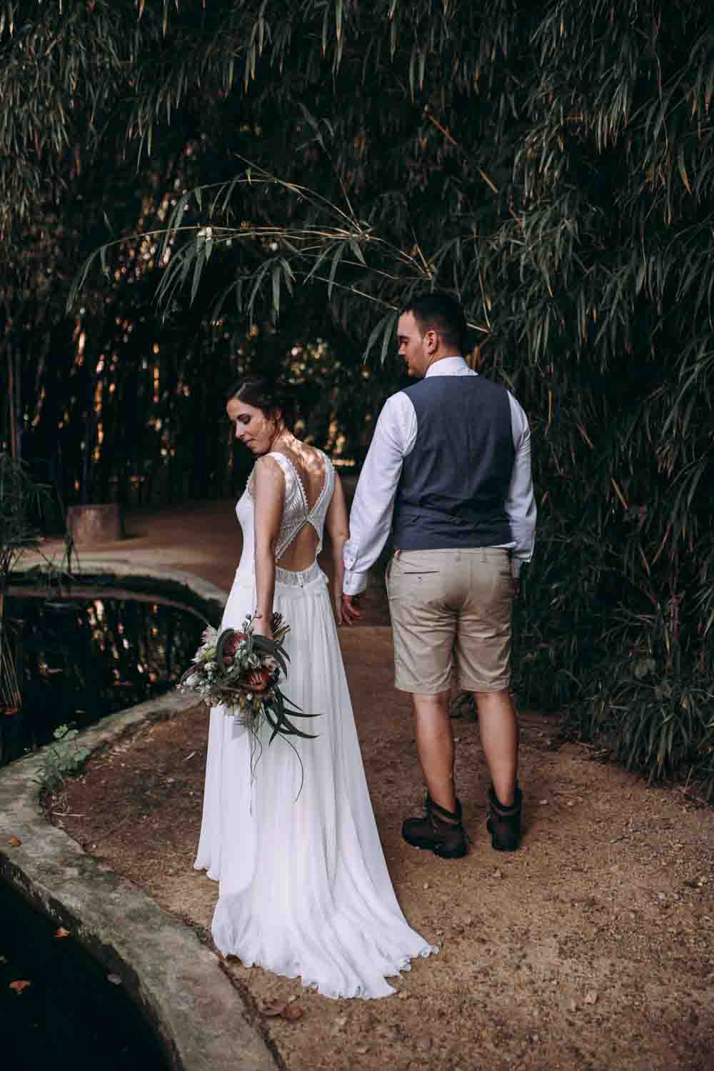 Dress Gown Bride Bridal Rembo Styling Straps Train Open Back Mountain Wedding Spain Lorena Erre