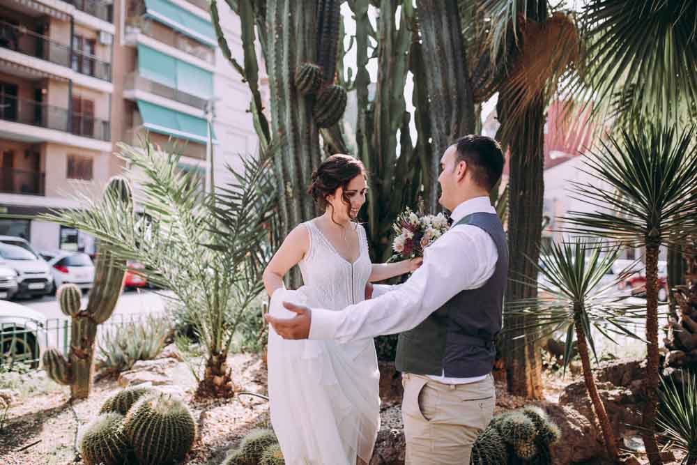 First Look Mountain Wedding Spain Lorena Erre