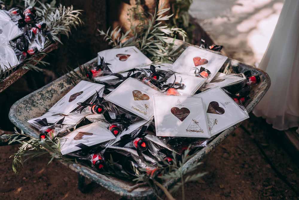 Favours Hearts Pouches Mountain Wedding Spain Lorena Erre