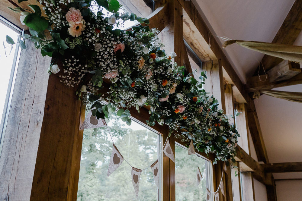 Floral Garland Greenery Flowers Gypsophila Bunting Nancarrow Farm Wedding Alexa Poppe Wedding Photography