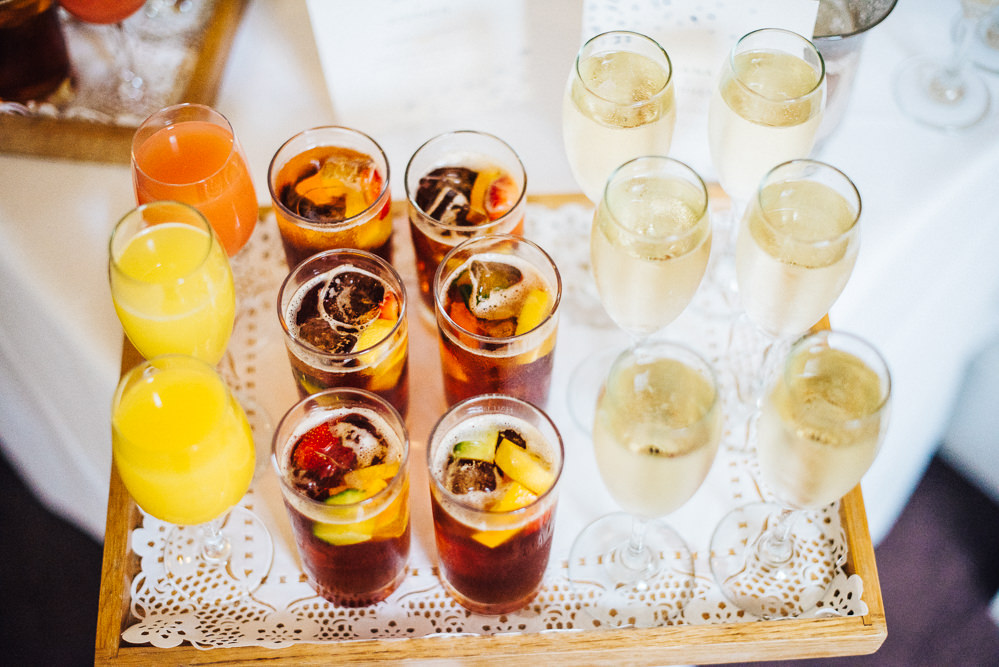 Drinks Stand Station Pembroke Lodge Wedding Mark O'Brien Photography