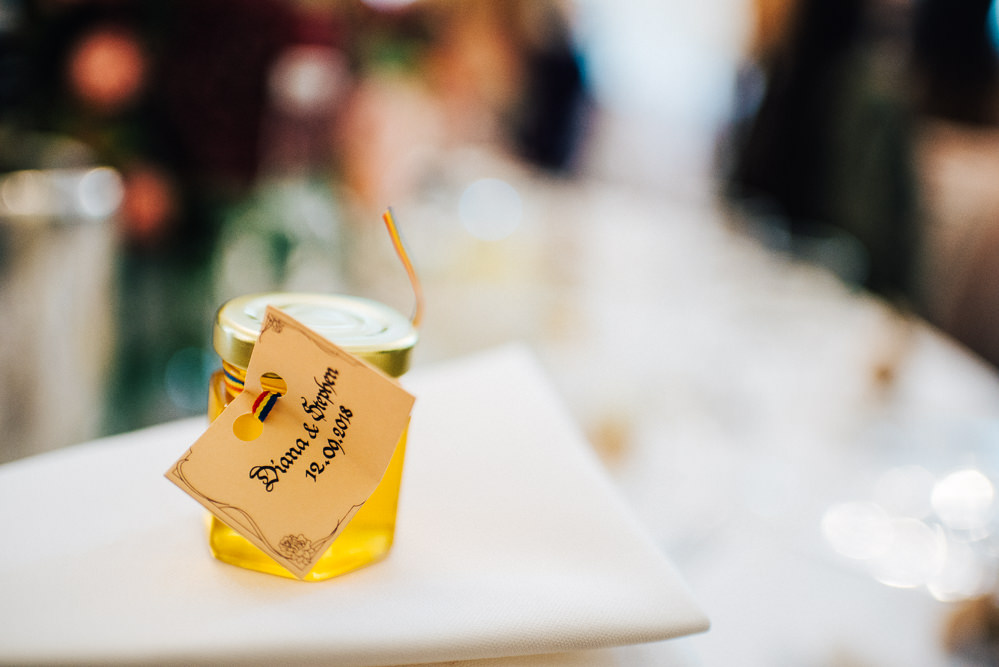Honey Jar Favours Pembroke Lodge Wedding Mark O'Brien Photography