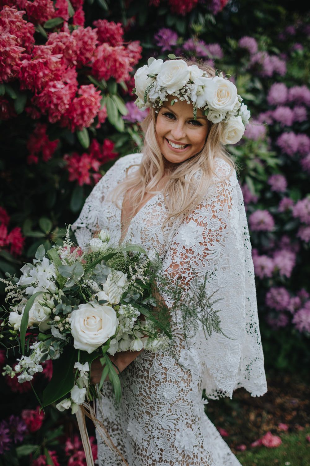 Bouquet Flowers Bride Bridal Greenery Foliage Rose Astilbe Stocks Flower Crown Sefton Park Wedding Bloom Weddings