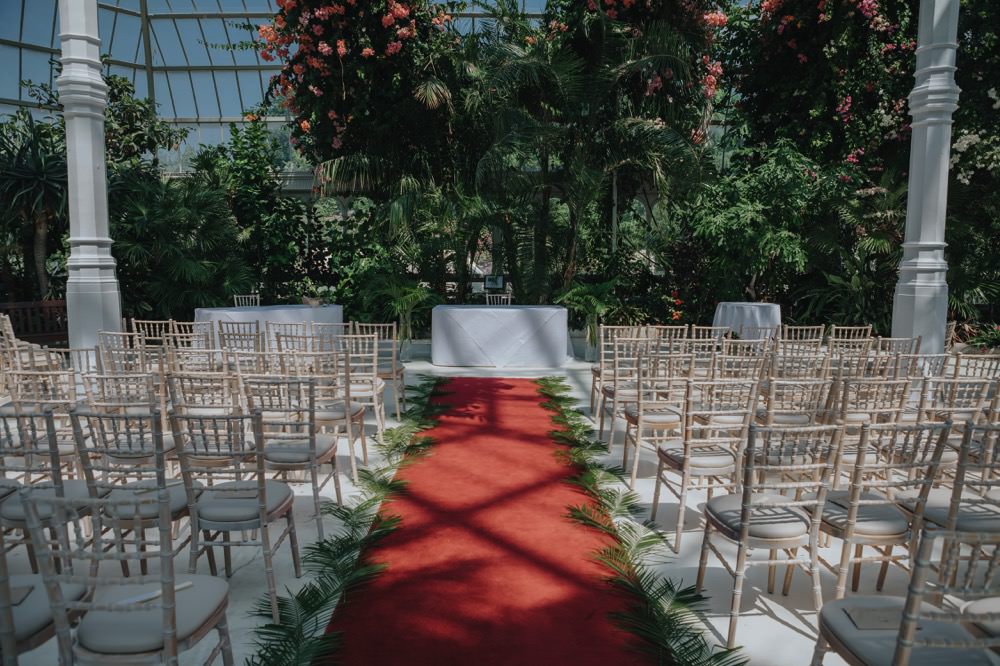 Palm Leaf Aisle Chairs Cermony Sefton Park Wedding Bloom Weddings