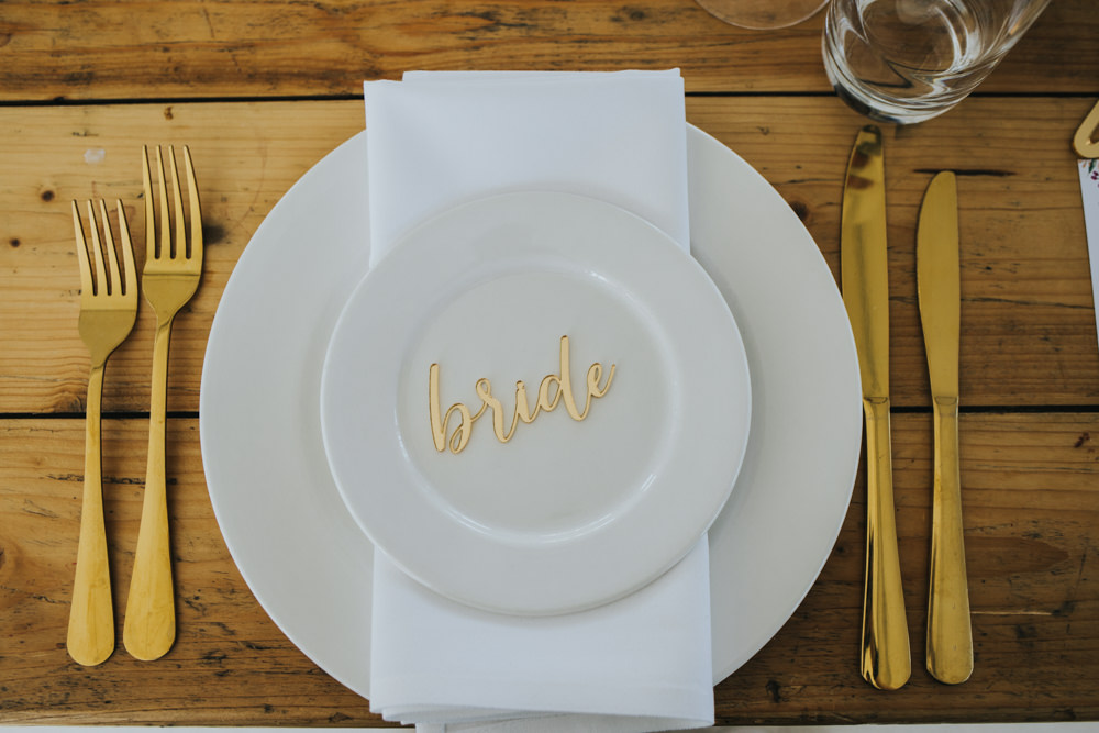 Gold Laser Cut Place Name Wimborne House Wedding Eva Photography