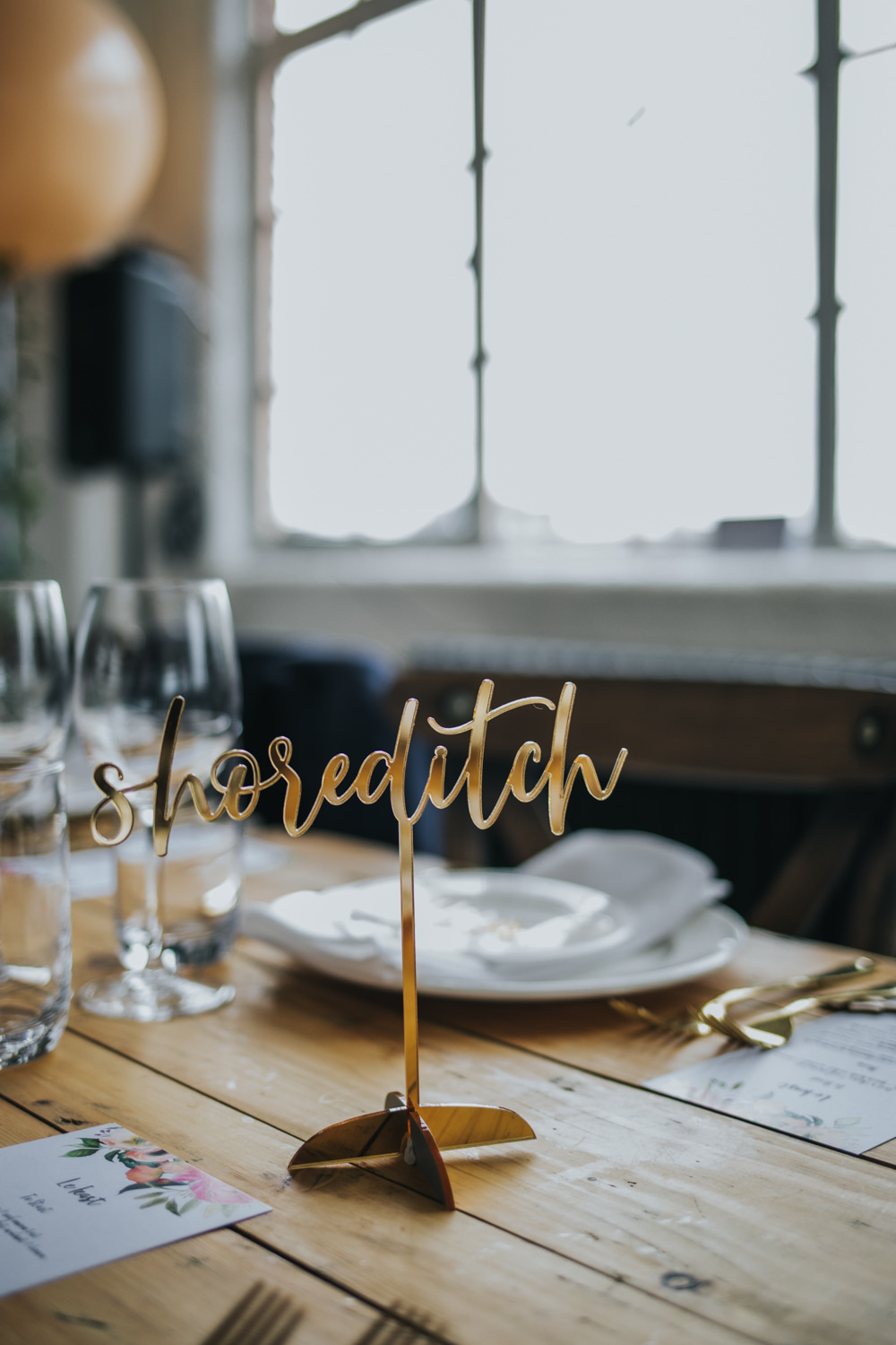 Gold Laser Cut Table Name Wimborne House Wedding Eva Photography