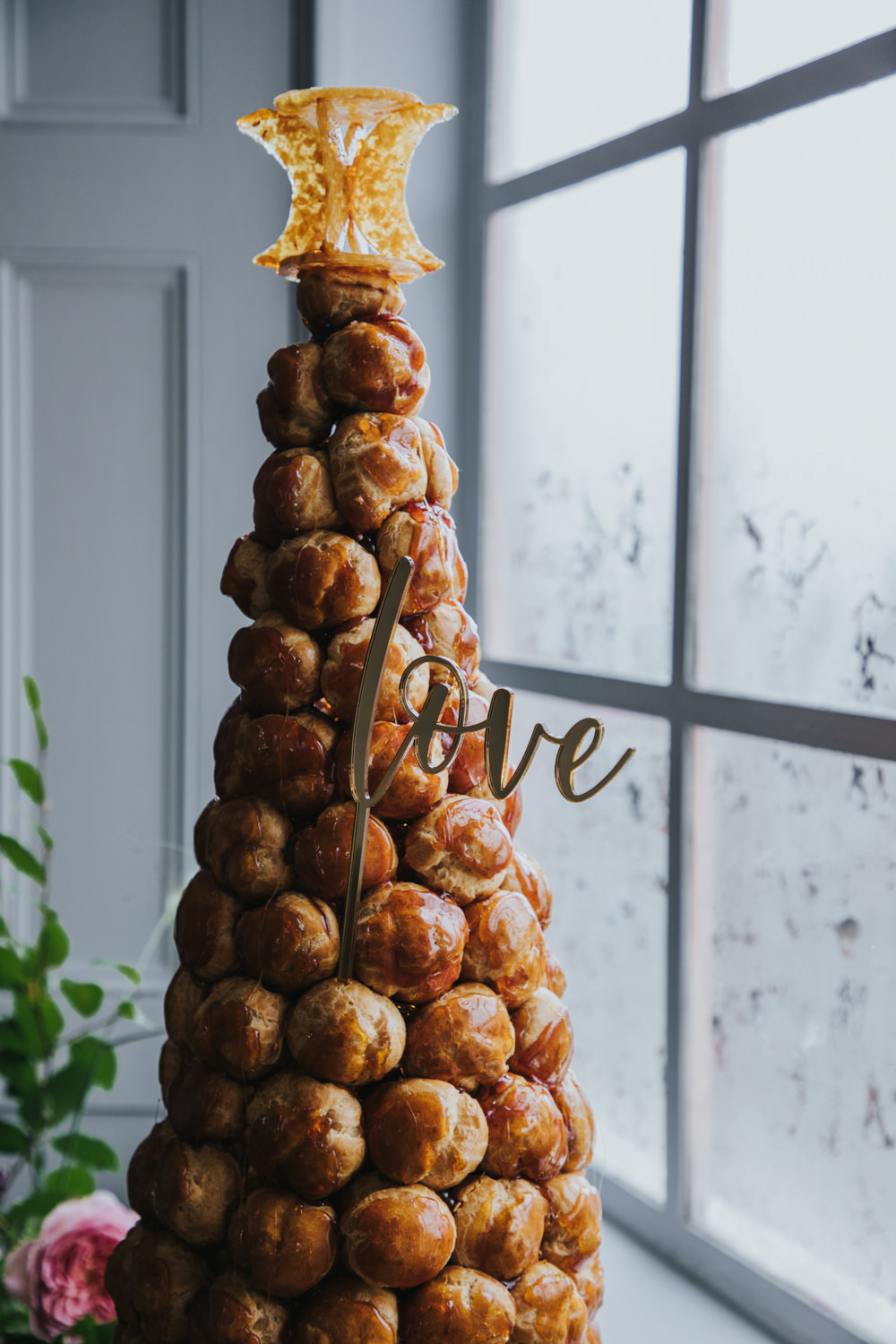 Croquembouche Cake Tower Wimborne House Wedding Eva Photography