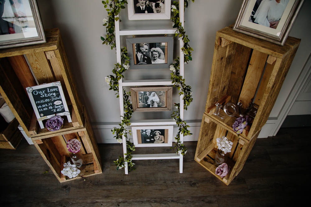Stepladder Parent Wedding Pictures Photos Wood Crates Yorkshire Wedding Barn Anna Rose Photography