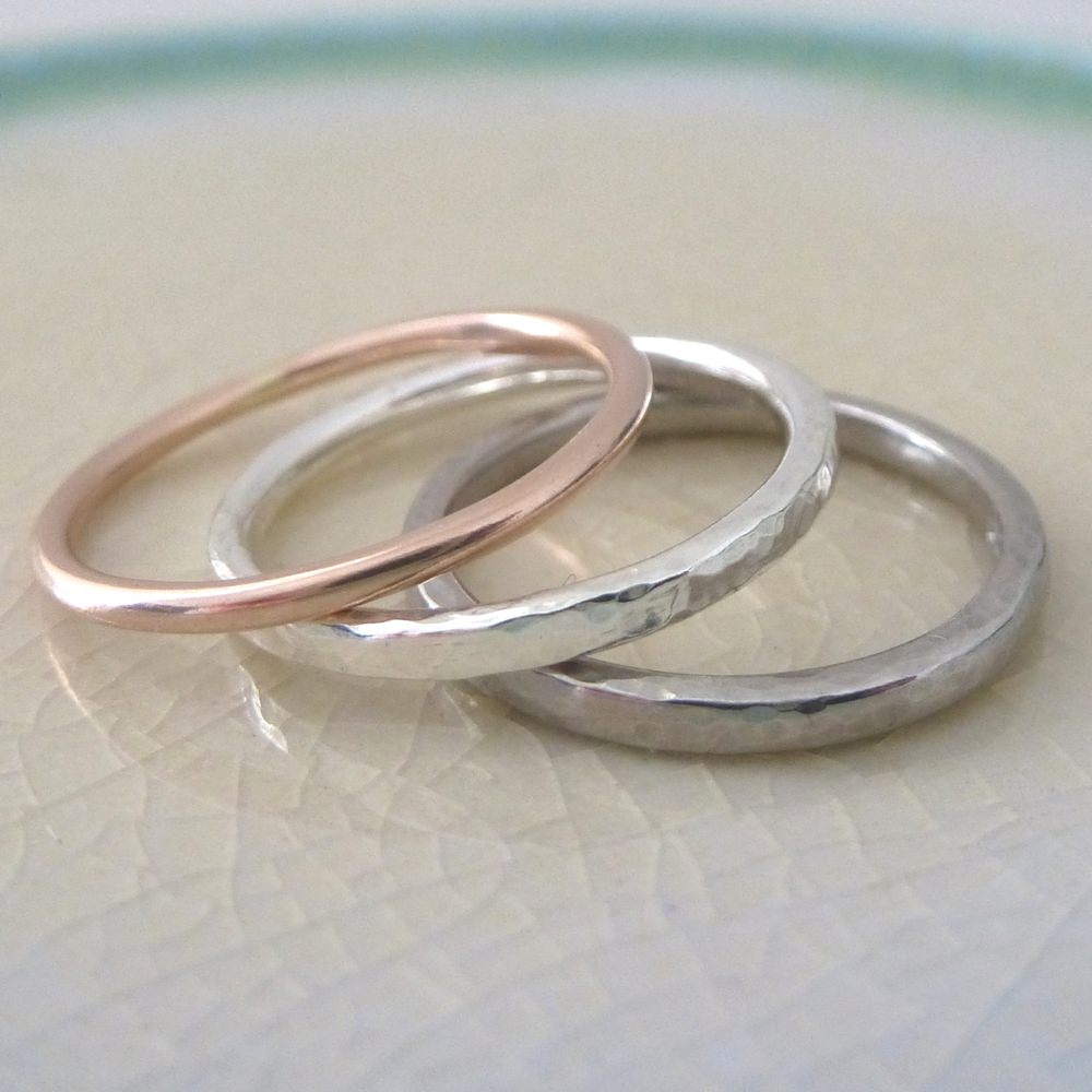 Wedding Engagement Ring Metals Rose Gold Sterling Silver Palladium