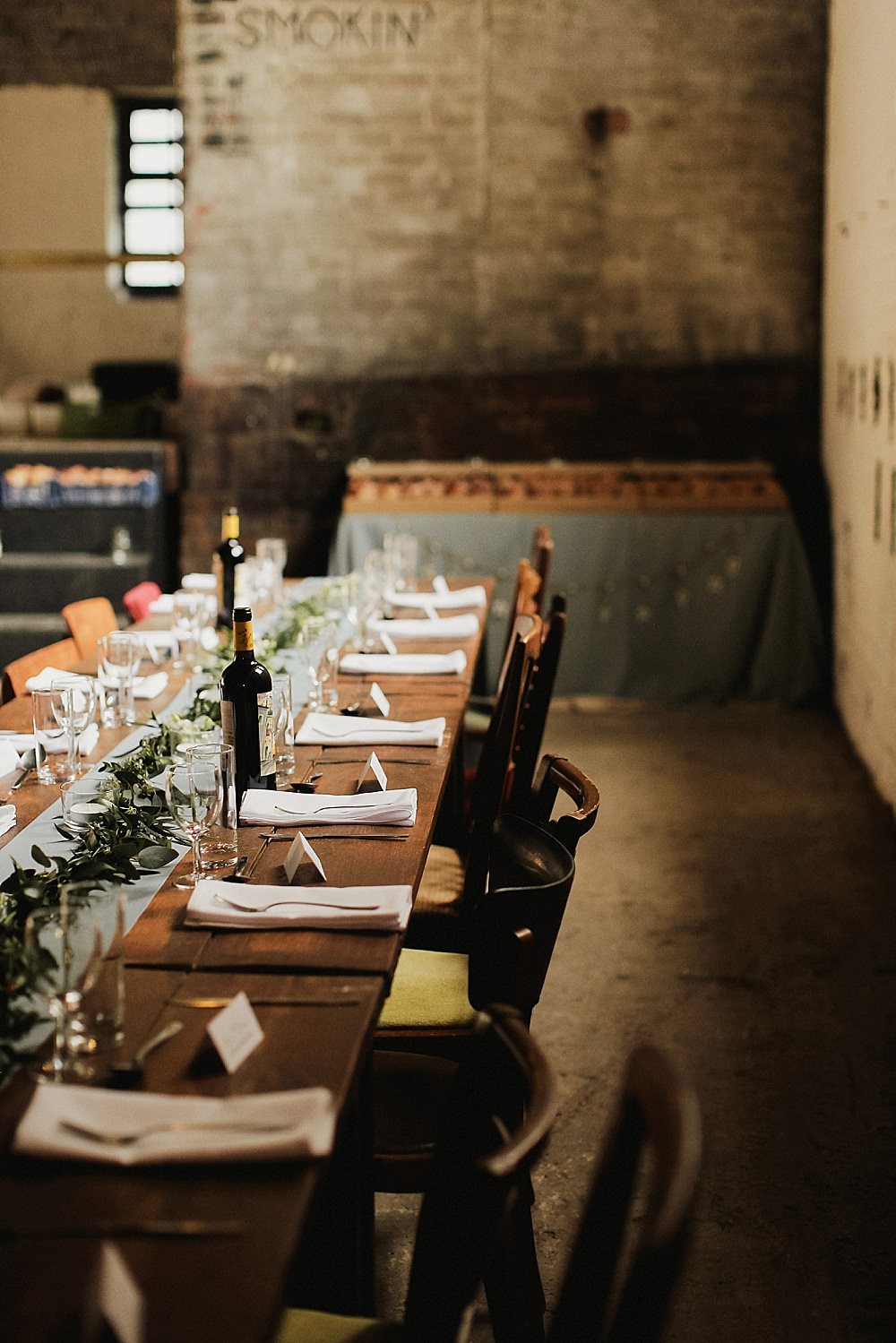 Table Tablescape Greenery Foliage Runner Garland Swag Rustic Long Table Abbeydale Picture House Wedding We Are Da Silva