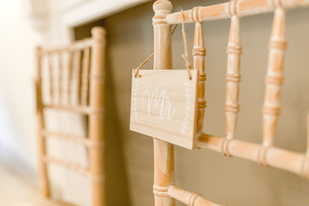 Chair Sign Signage Wooden Autumnal Boho Wedding Ivory White Photography
