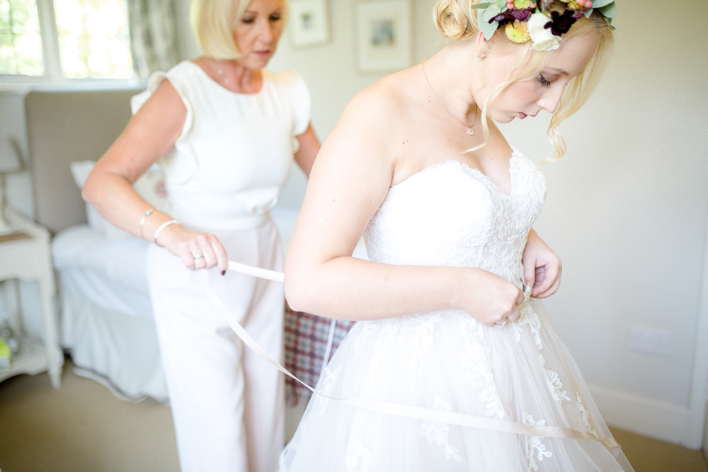 Dress Gown Bride Bridal Lace Strapless Sweetheart Stella York Princess Ruffle Skirt Autumnal Boho Wedding Ivory White Photography