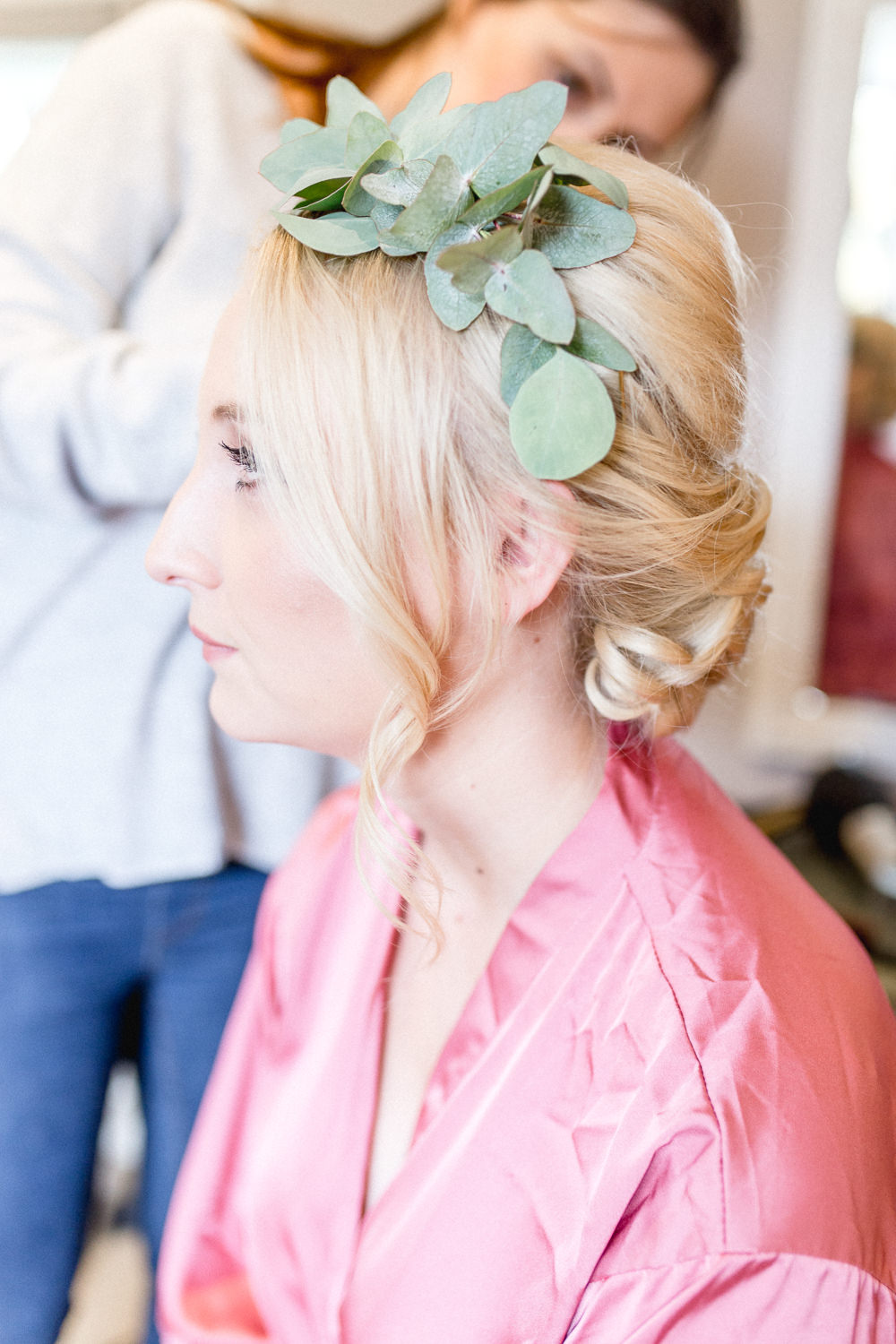 Bride Bridal Flower Crown Greenery Autumnal Boho Wedding Ivory White Photography