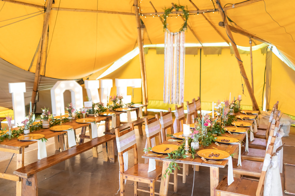 Love Letters Dreamcatcher Tables Bedfordshire Tipi Wedding Natalie Stevenson Photography