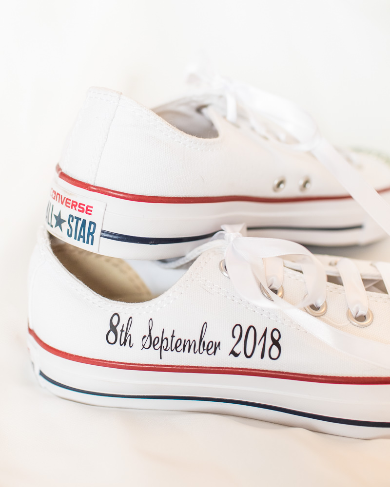 Personalised Converse Bedfordshire Tipi Wedding Natalie Stevenson Photography