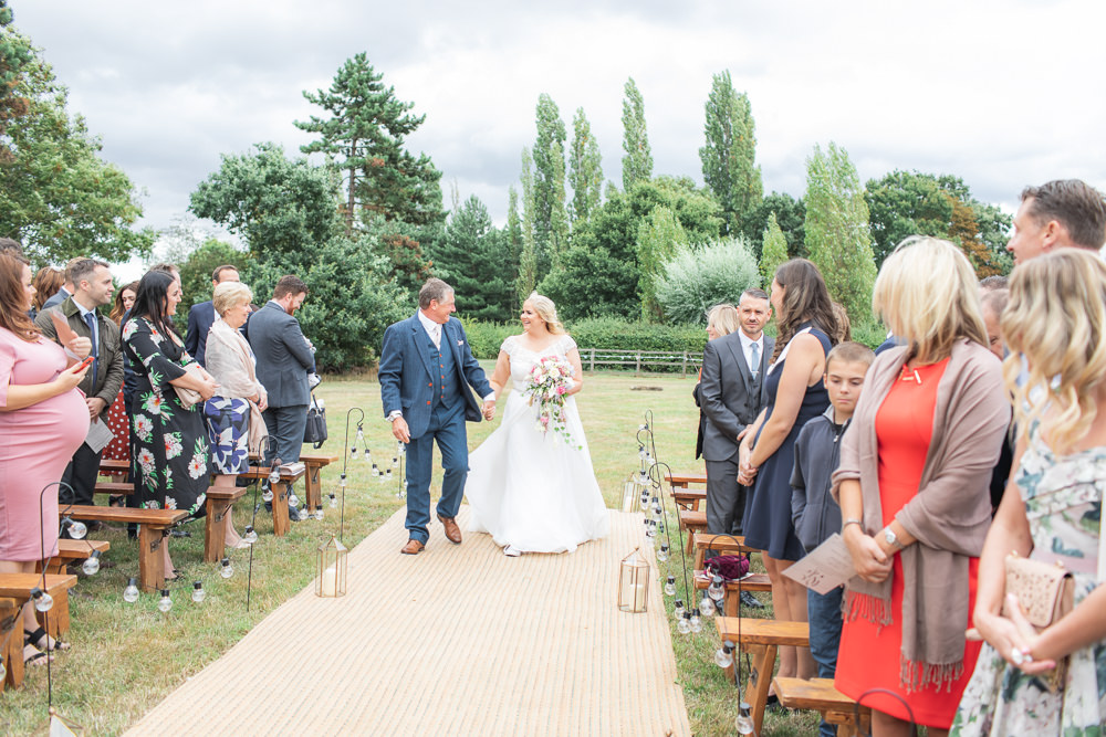 Bride Bridal Short Sleeve Lace V Neck Dress Gown Outdoor Ceremony Shepherds Crooks Bedfordshire Tipi Wedding Natalie Stevenson Photography