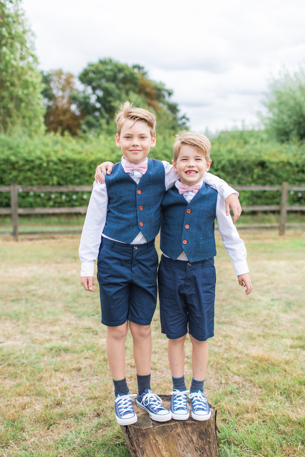 Page Boy Wool Tweed Blue Waistcoat Bow Tie Bedfordshire Tipi Wedding Natalie Stevenson Photography