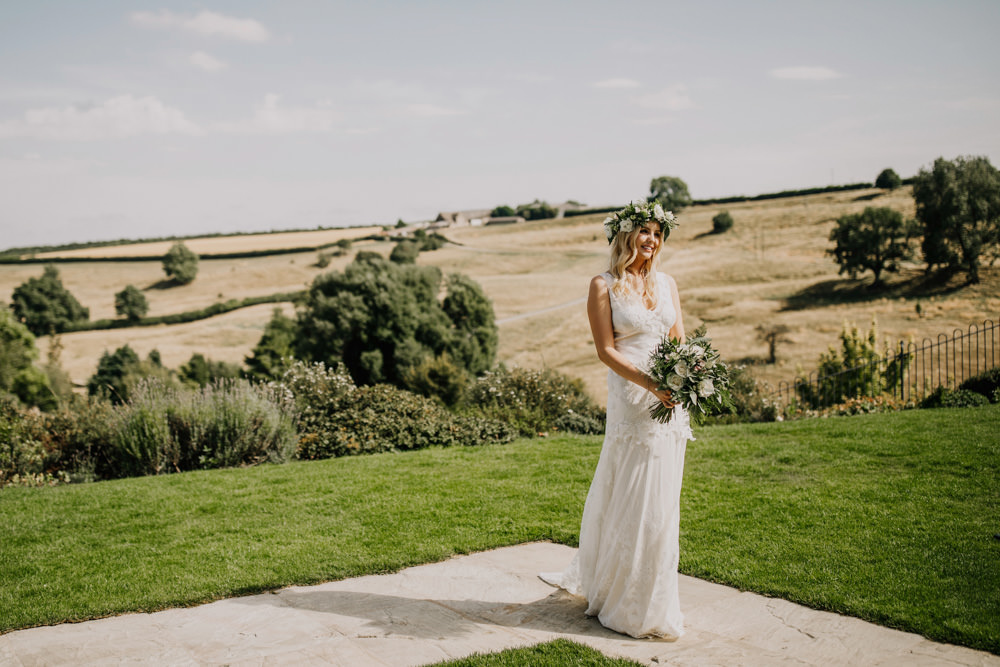 Bride Bridal Dress Gown Boho Lace Claire Pettibone Gardenia Bohemian Carefree Countryside Wedding Lush Imaging by Naomi
