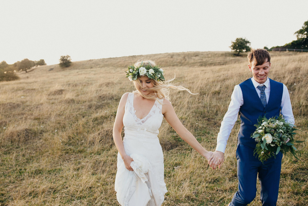 Bride Bridal Dress Gown Boho Lace Claire Pettibone Gardenia Bohemian Carefree Countryside Wedding Lush Imaging by Naomi