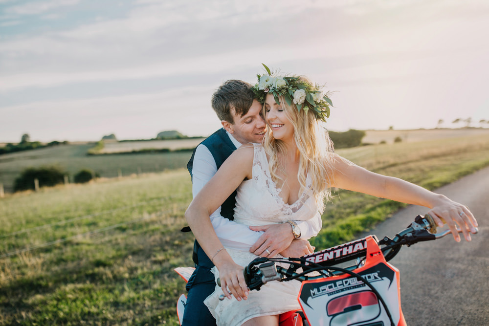 Motocross Motorbike Transport Bohemian Carefree Countryside Wedding Lush Imaging by Naomi