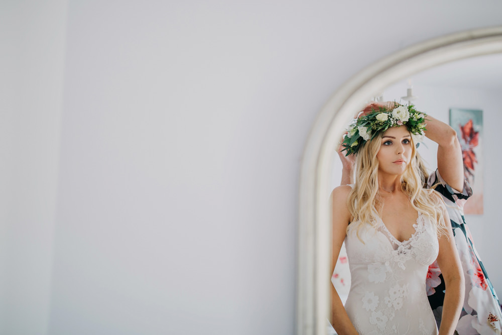 Bride Bridal Flower Crown Greenery Foliage Bohemian Carefree Countryside Wedding Lush Imaging by Naomi