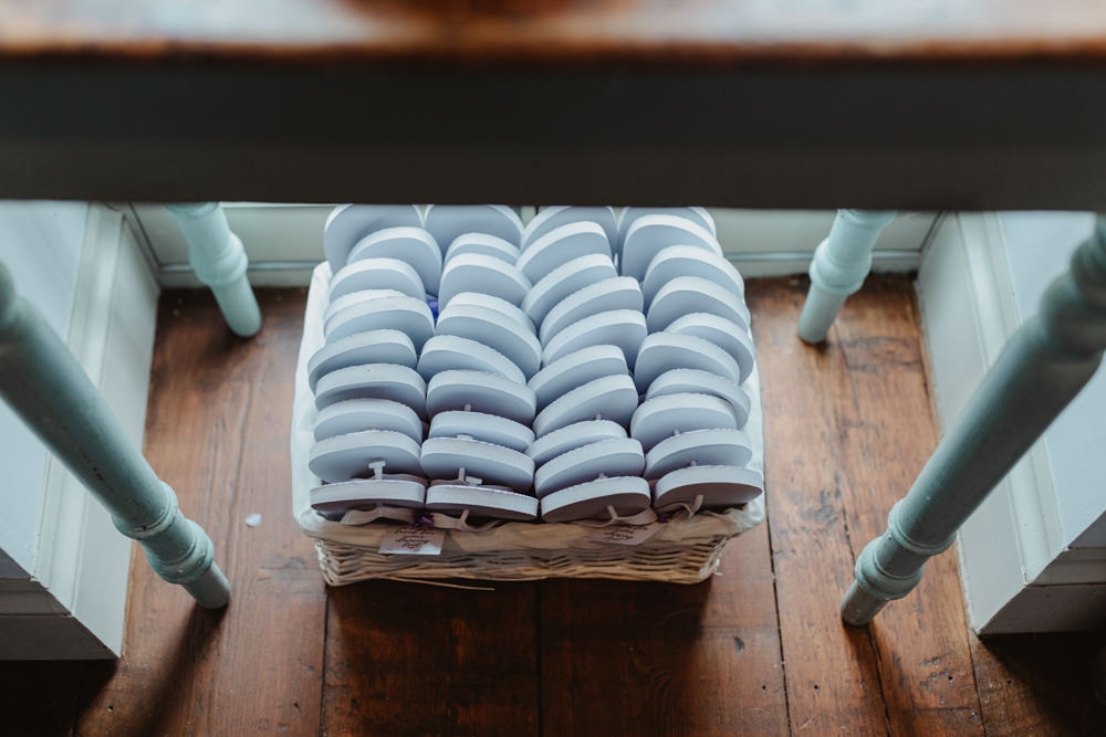 Flip Flops Basket Hamper Chilli Barn Wedding Stevie Jay Photography