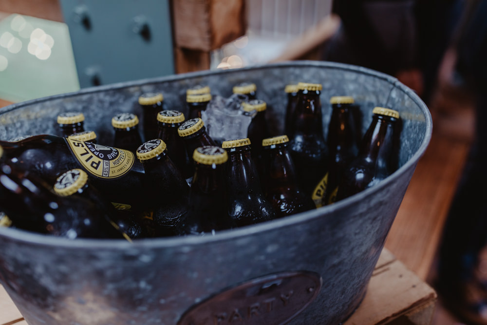 Drinks Bath Bottles Chilli Barn Wedding Stevie Jay Photography