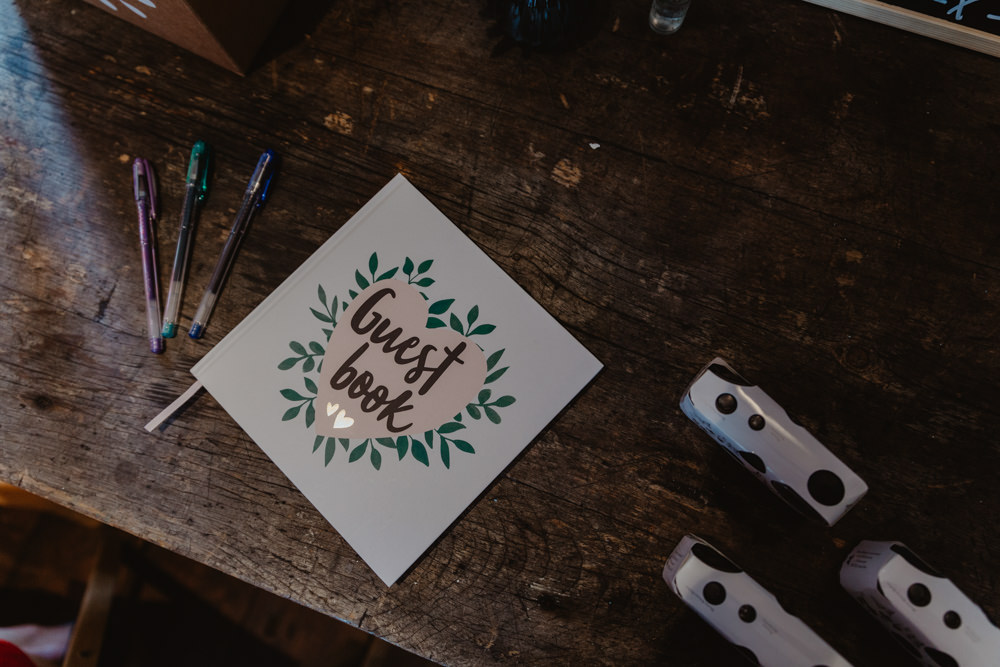 Heart Greenery Guest Book Chilli Barn Wedding Stevie Jay Photography