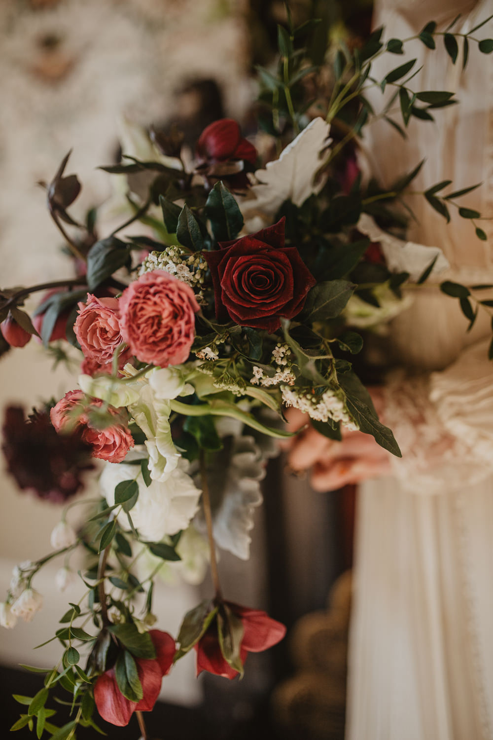 Bouquet Flowers Bride Bridal Hellebores Ranunculus Tulips Roses Edwardian Wedding Ideas Camilla Andrea Photography