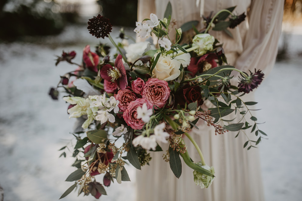 Bouquet Flowers Bride Bridal Hellebores Ranunculus Tulips Roses Edwardian Wedding Ideas Camilla Andrea Photography