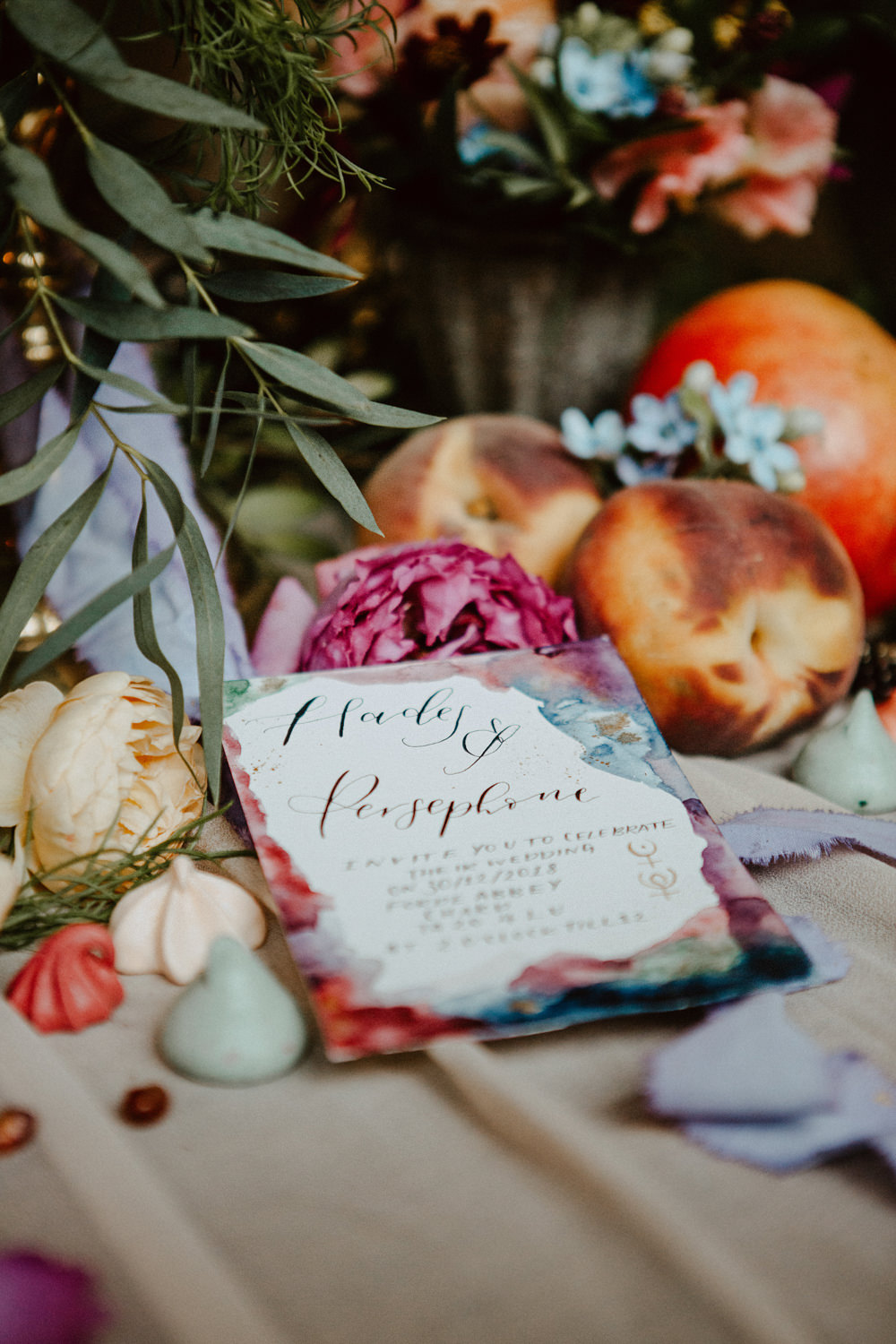 Stationery Invitations Invite Calligraphy Watercolour Ethereal Romantic Wedding Ideas Katherine Newman Photography