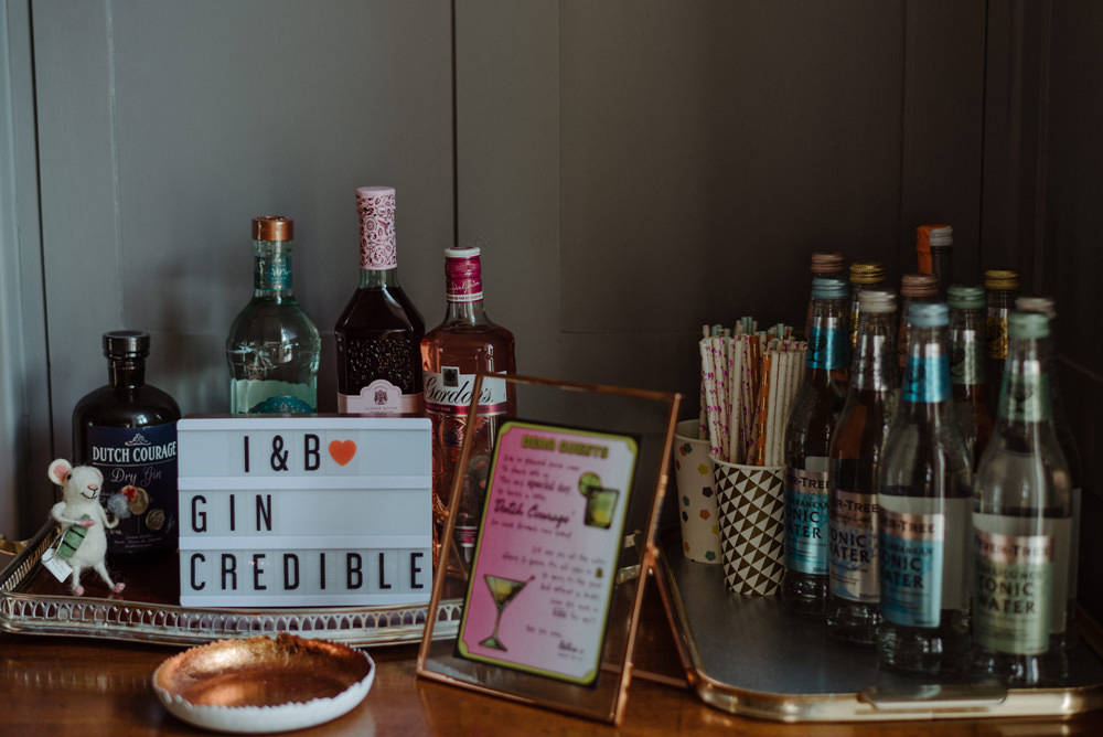 Gin Bar Felin Newydd House Wedding Christopherian.co.uk