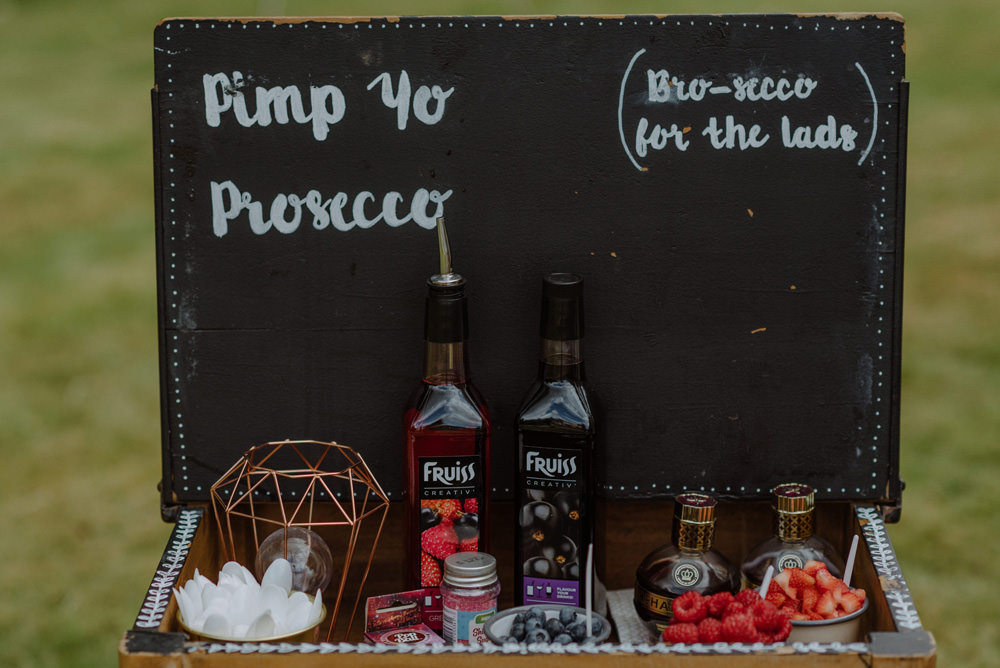 Pimp Your Prosecco Desk School Bro-secco Felin Newydd House Wedding Christopherian.co.uk