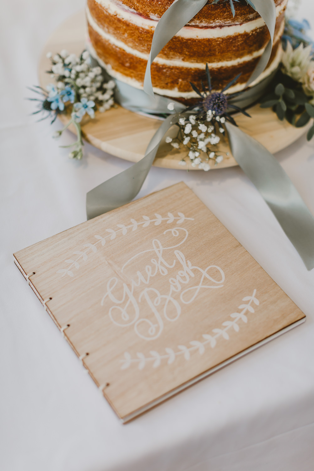 Wooden Guest Book Calligraphy GG’s Yard Wedding Amy Lou Photography