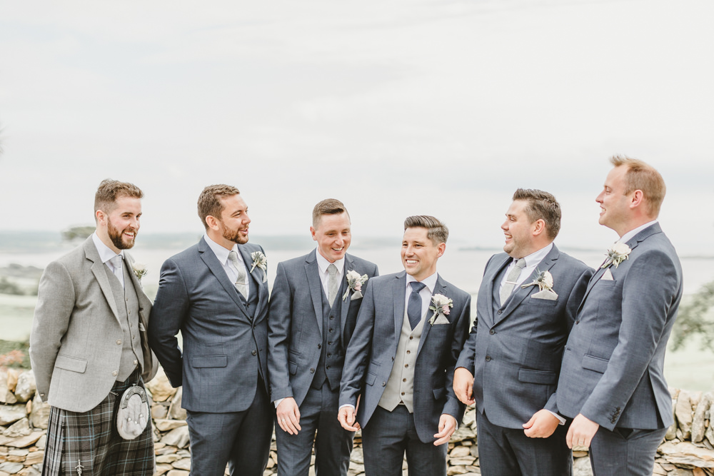 Groom Suit Groomsmen Navy Tie Waistcoat GG’s Yard Wedding Amy Lou Photography