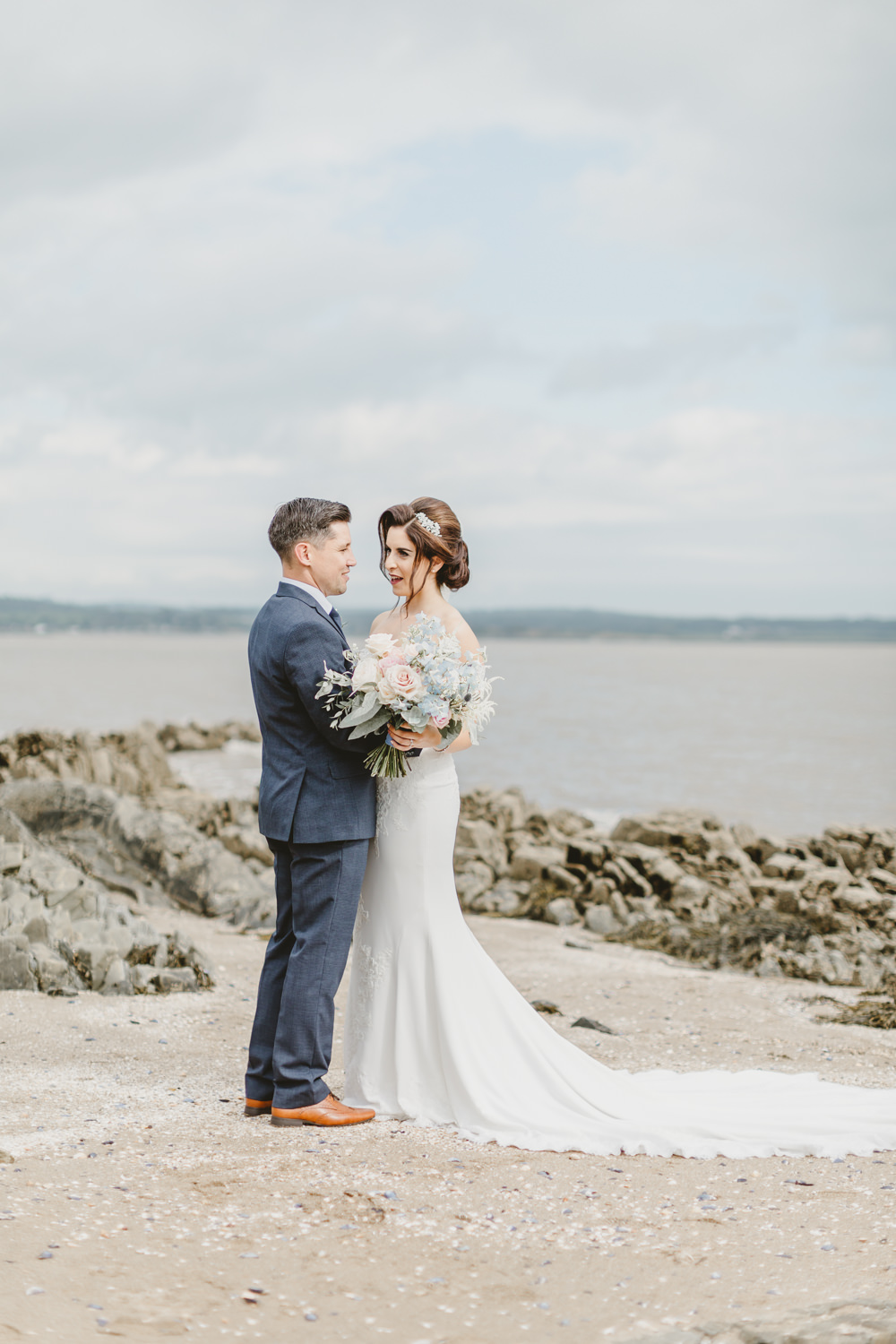 Bardot Sleeve Off Shoulder Dress Bride Bridal Gown Lace Sweetheart Fit Flare GG’s Yard Wedding Amy Lou Photography