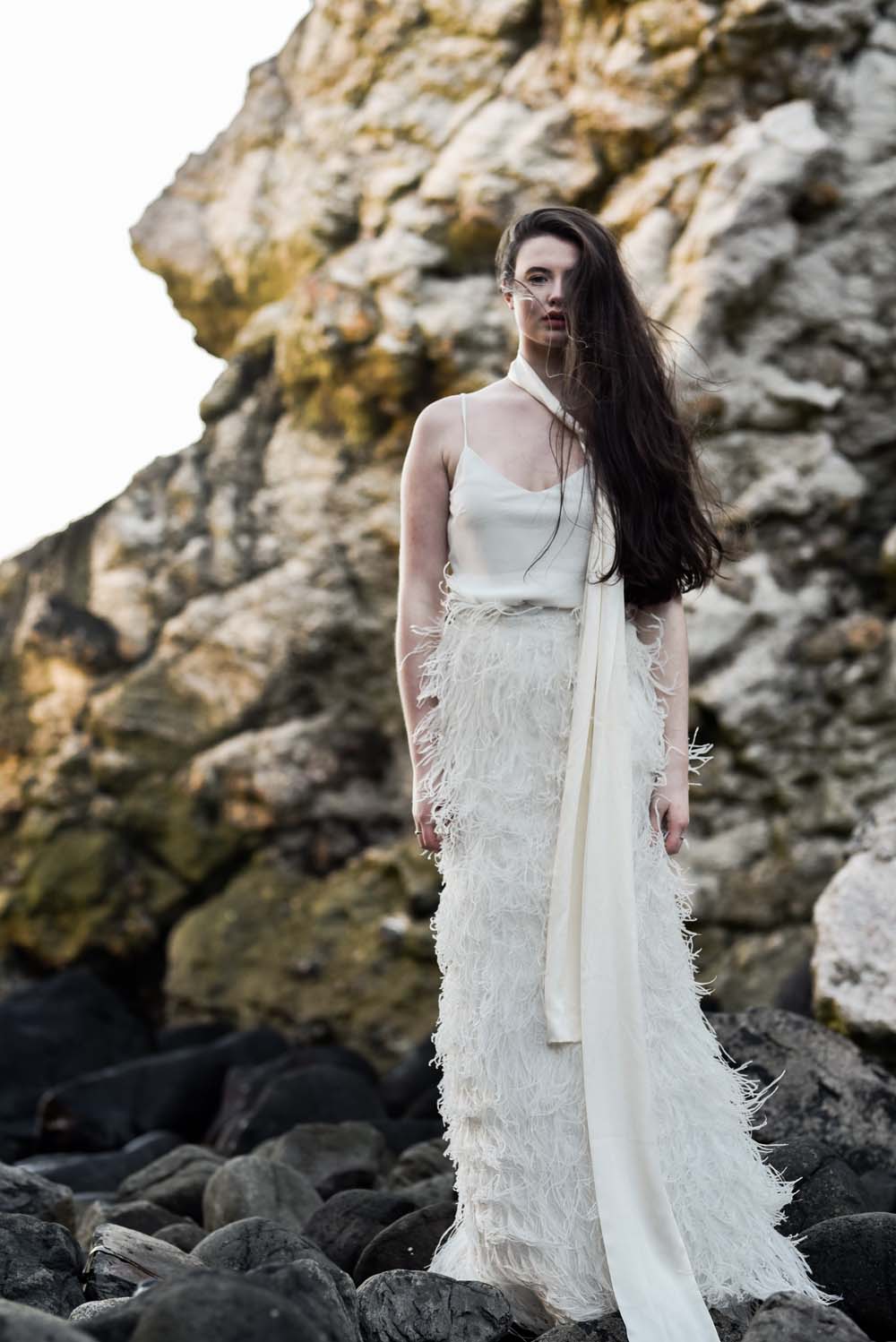 Dress Gown Bride Bridal Eliza Jane Howell Ruffle Belt Skirt Scarf Train Game Of Thrones Wedding Tara Florence