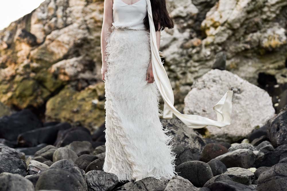 Dress Gown Bride Bridal Eliza Jane Howell Ruffle Belt Skirt Scarf Train Game Of Thrones Wedding Tara Florence