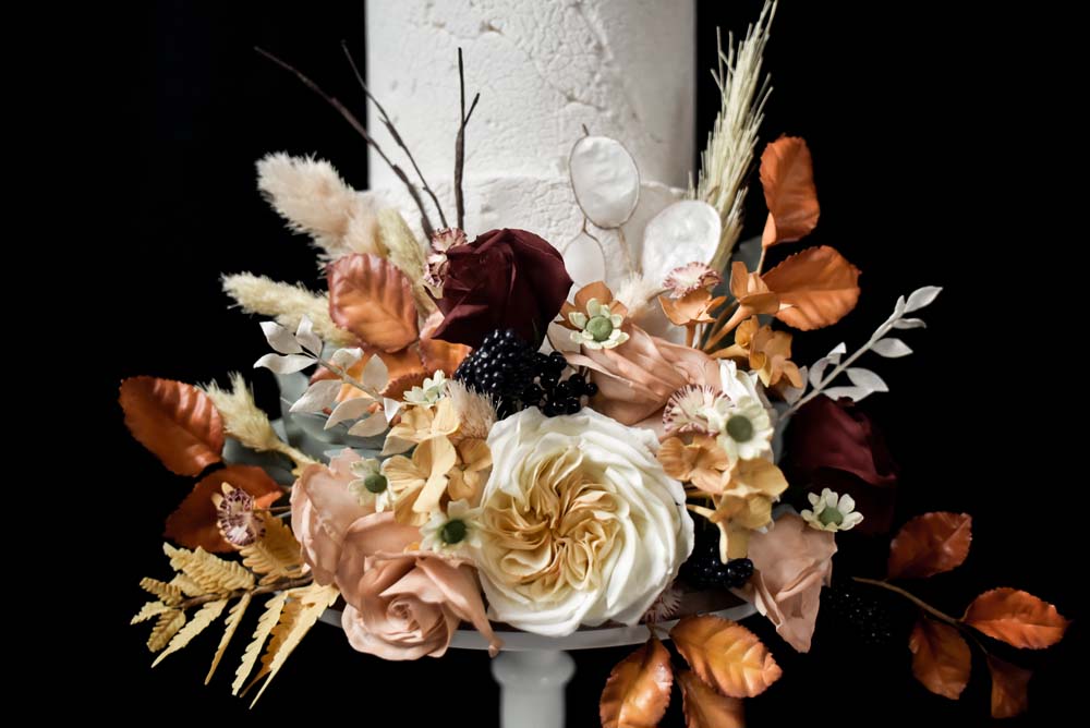 Buttercream Cake Flowers Floral Pampas Grass Leaf Leaves Orange Rose Game Of Thrones Wedding Tara Florence
