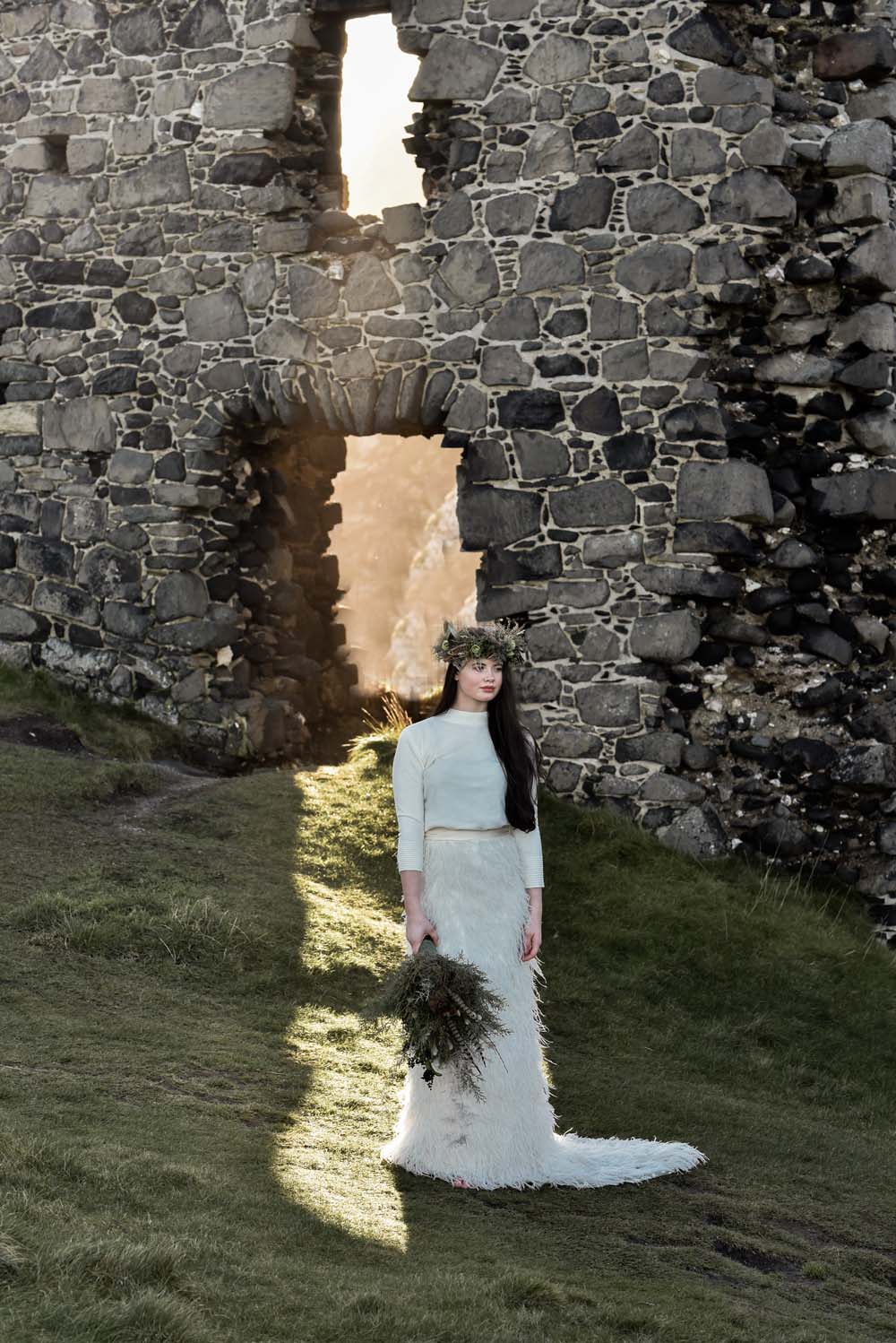 Dress Gown Bride Bridal Eliza Jane Howell Ruffle Belt Sleeves Train Game Of Thrones Wedding Tara Florence
