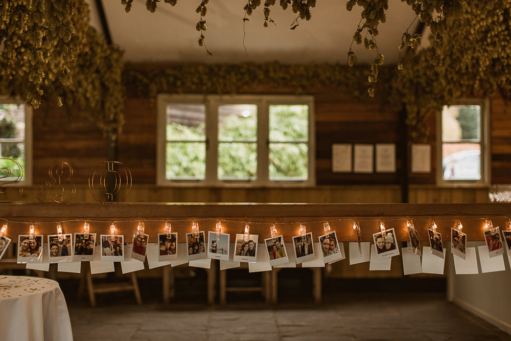Polariod Photos Lights Lighting String Gate Street Barn Wedding The Springles