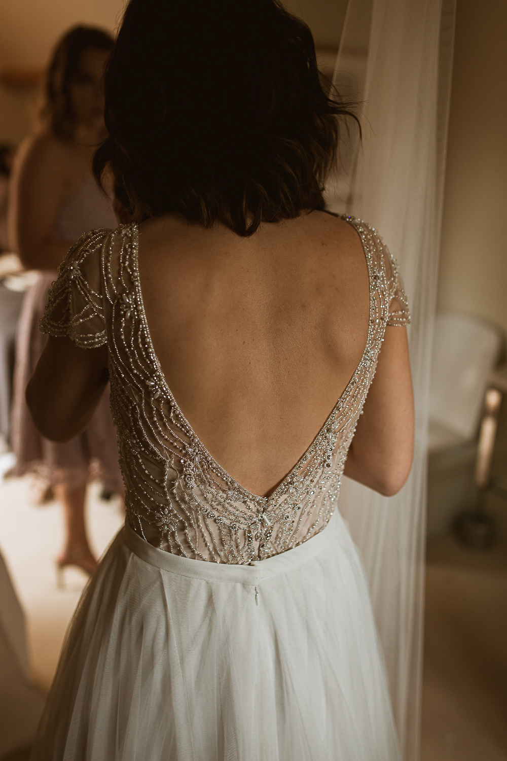 Sottero and Midgley Kallin Top Skirt Bride Bridal Beaded Sequin Cap Sleeve Veil Gate Street Barn Wedding The Springles
