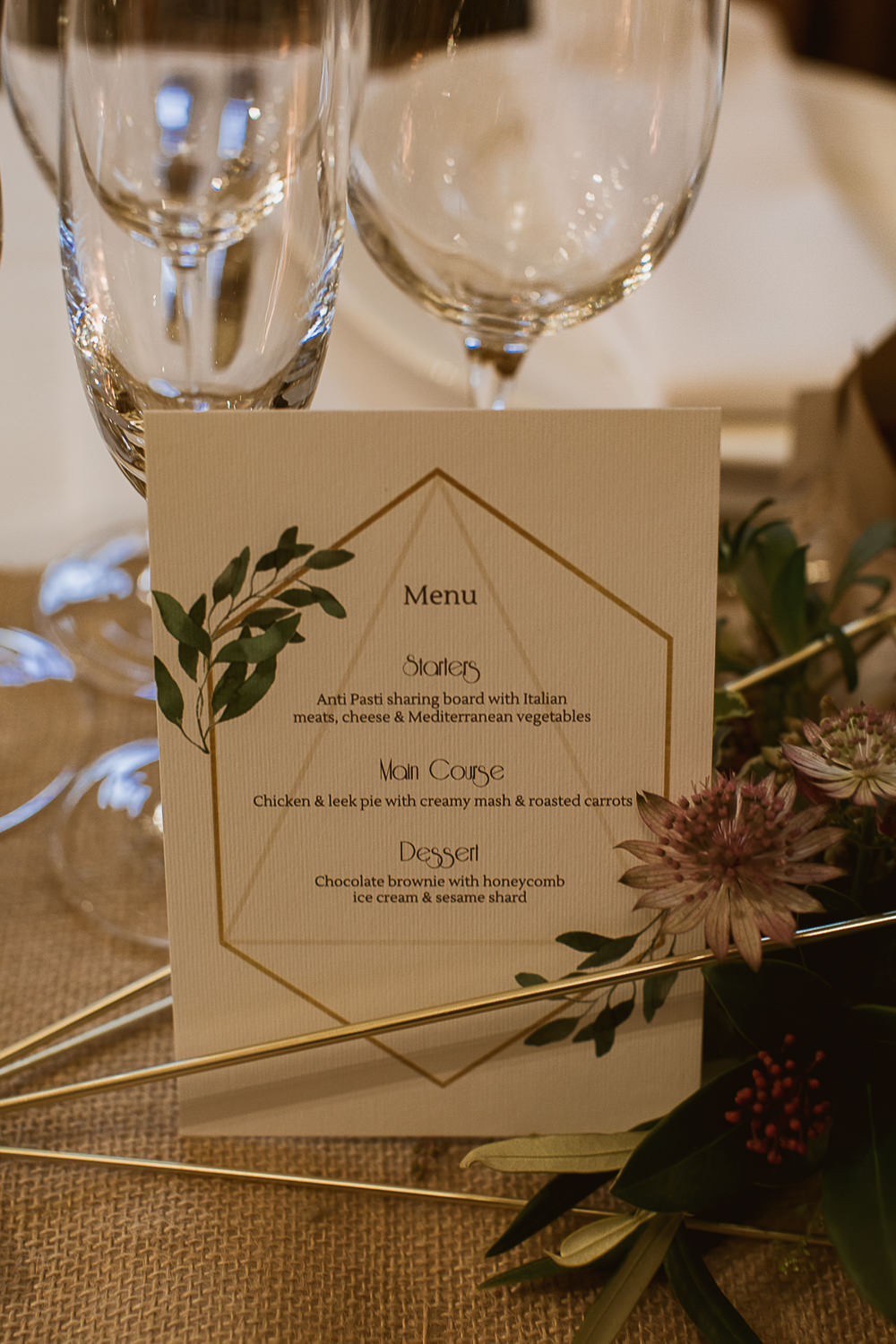 Geometric Stationery Botanical Table Gate Street Barn Wedding The Springles